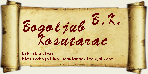 Bogoljub Košutarac vizit kartica